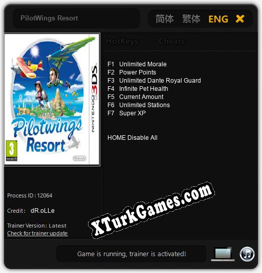 İçin Trainer’ı Çıktı PilotWings Resort [v1.0.5]
