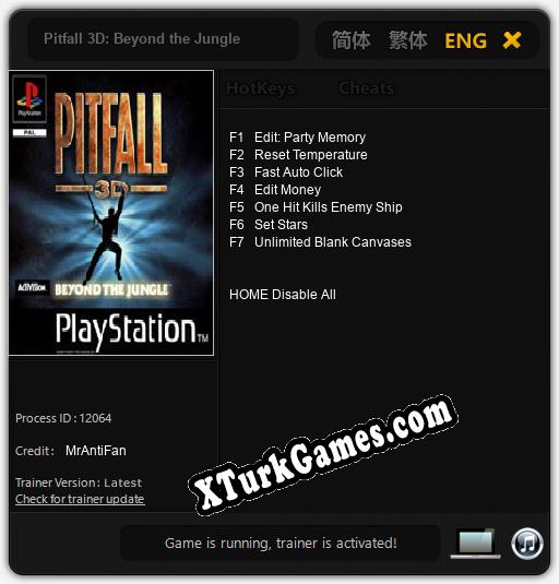 Pitfall 3D: Beyond the Jungle: Trainer +7 [v1.9]