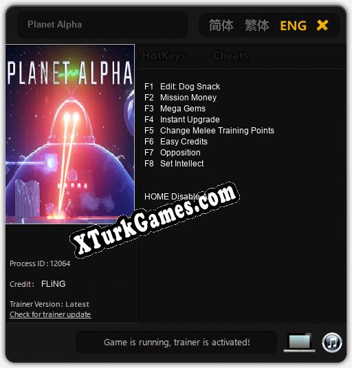 Planet Alpha: Trainer’ı (V1.0.36)