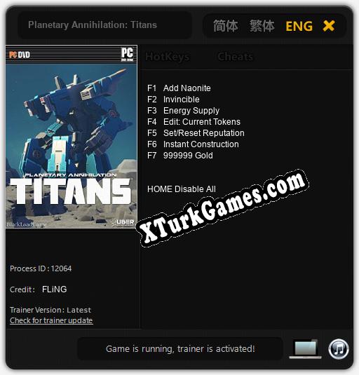 Planetary Annihilation: Titans: Cheats, Trainer +7 [FLiNG]