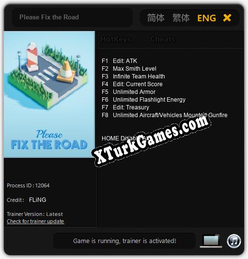 Please Fix the Road: Trainer’ı (V1.0.87)
