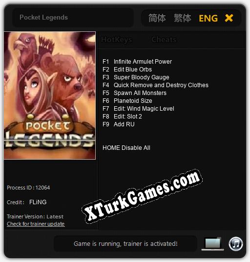 Pocket Legends: Trainer +9 [v1.1]