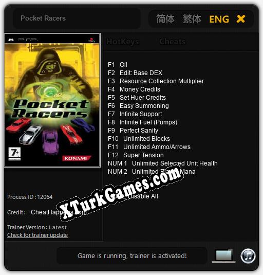 Pocket Racers: Trainer +14 [v1.9]