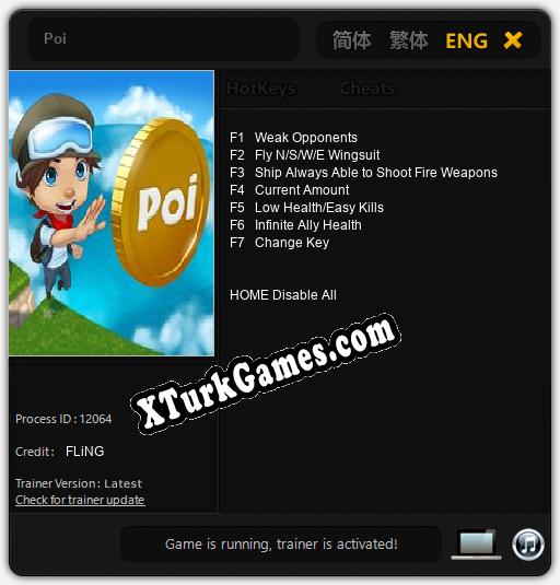 İçin Trainer’ı Çıktı Poi [v1.0.9]