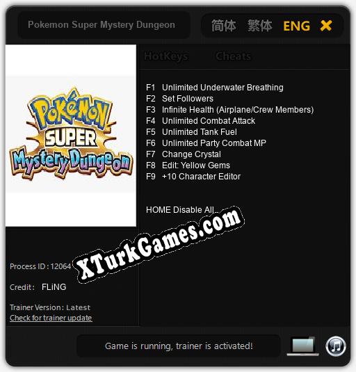 Pokemon Super Mystery Dungeon: Trainer +9 [v1.6]