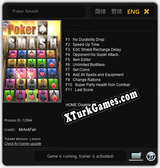 Poker Smash: Cheats, Trainer +11 [MrAntiFan]
