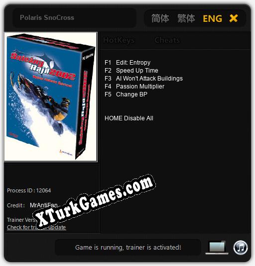 Polaris SnoCross: Cheats, Trainer +5 [MrAntiFan]