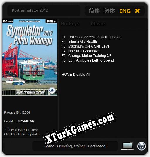 Port Simulator 2012: Trainer’ı (V1.0.1)