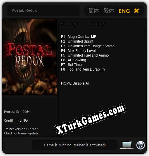 Postal: Redux: Trainer’ı (V1.0.6)
