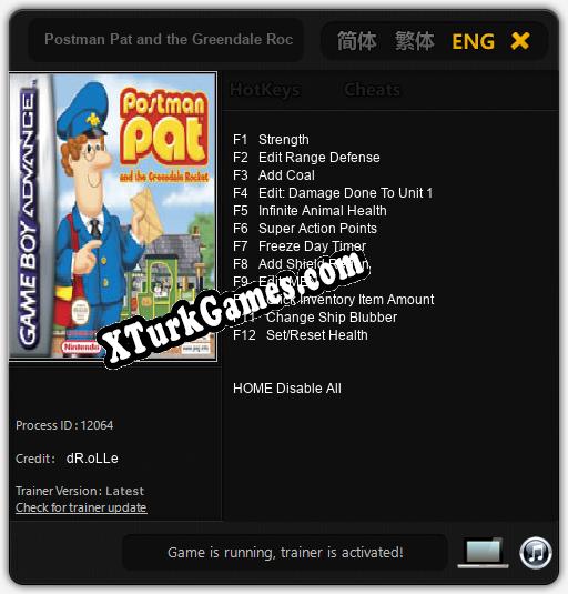 Postman Pat and the Greendale Rocket: Trainer +12 [v1.6]