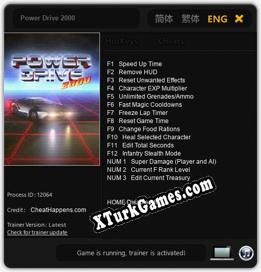 Power Drive 2000: Cheats, Trainer +15 [CheatHappens.com]