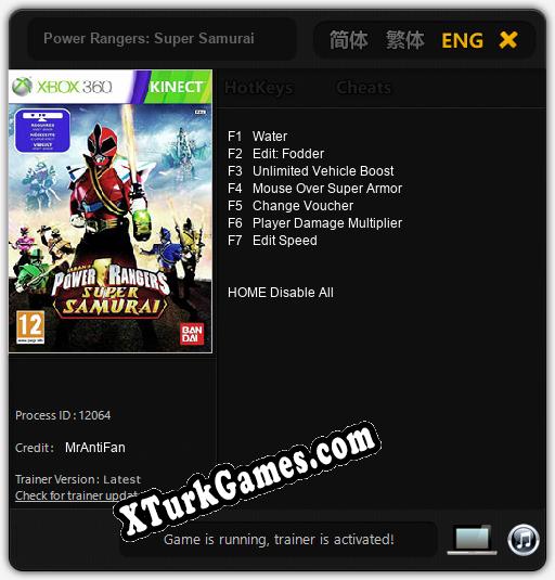 Power Rangers: Super Samurai: Trainer +7 [v1.5]