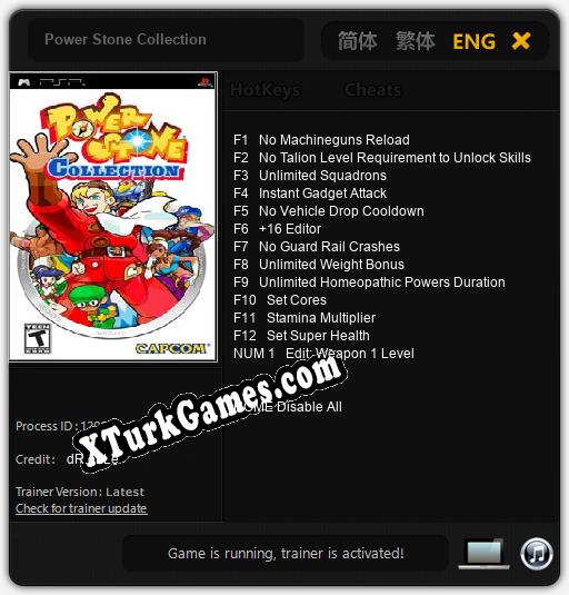 Power Stone Collection: Trainer’ı (V1.0.12)