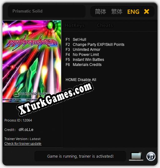 İçin Trainer’ı Çıktı Prismatic Solid [v1.0.2]