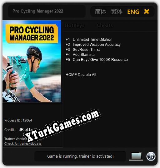 İçin Trainer’ı Çıktı Pro Cycling Manager 2022 [v1.0.4]