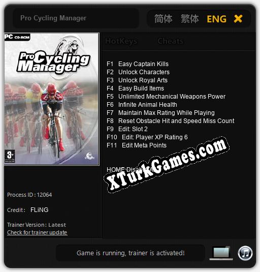 Pro Cycling Manager: Cheats, Trainer +11 [FLiNG]