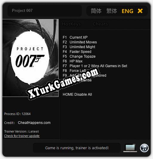 Project 007: Trainer +10 [v1.2]
