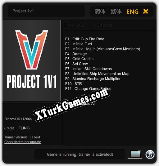 Project 1v1: Trainer +11 [v1.6]