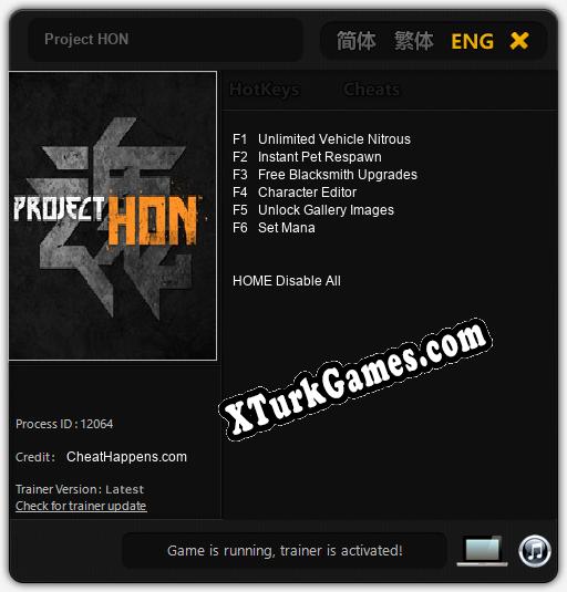 Project HON: Trainer’ı (V1.0.28)