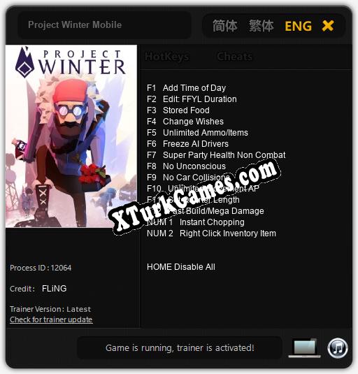 Project Winter Mobile: Trainer’ı (V1.0.30)