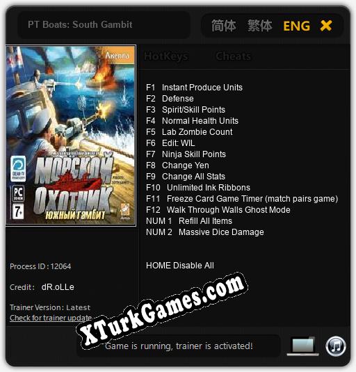 PT Boats: South Gambit: Cheats, Trainer +14 [dR.oLLe]