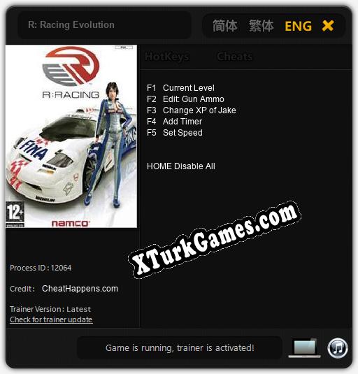 R: Racing Evolution: Trainer +5 [v1.6]