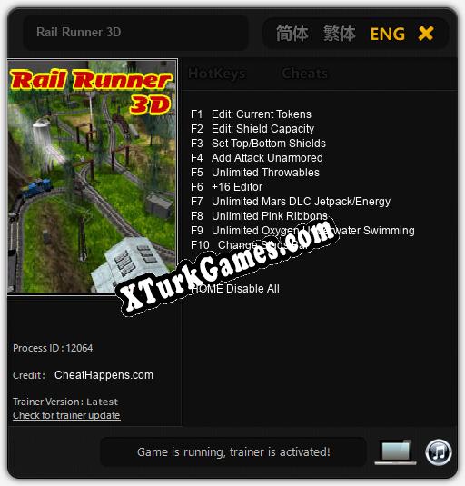 Rail Runner 3D: Trainer’ı (V1.0.65)