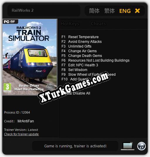 RailWorks 2: Cheats, Trainer +10 [MrAntiFan]