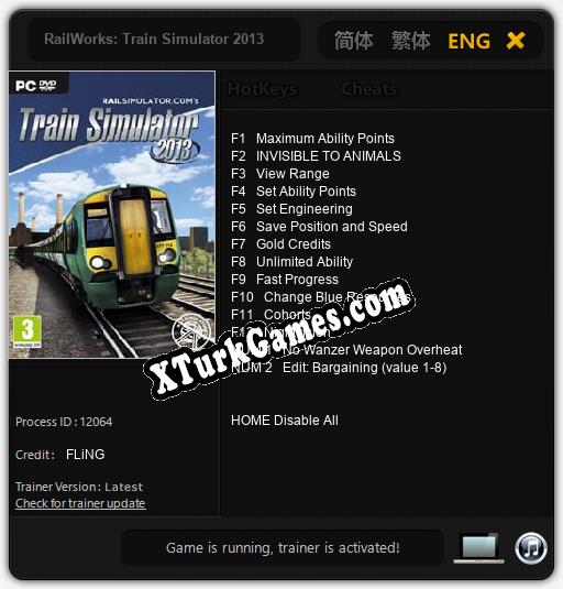 RailWorks: Train Simulator 2013: Trainer +14 [v1.8]