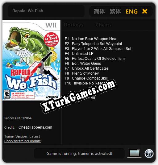 Rapala: We Fish: Trainer +10 [v1.7]