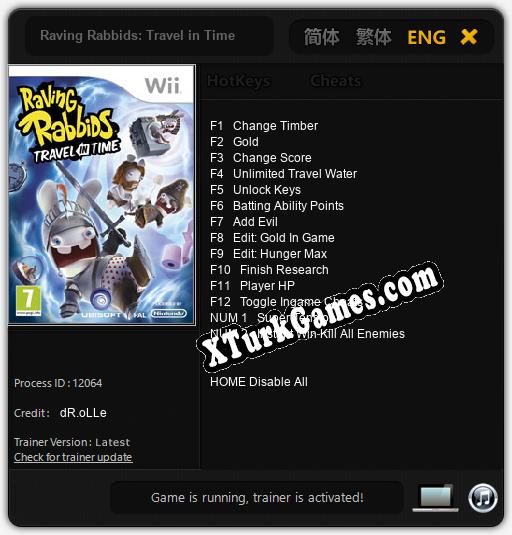 Raving Rabbids: Travel in Time: Trainer’ı (V1.0.8)