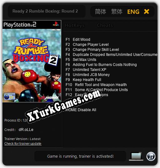 Ready 2 Rumble Boxing: Round 2: Trainer +12 [v1.2]
