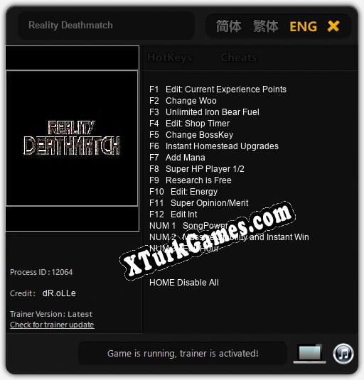 Reality Deathmatch: Trainer’ı (V1.0.93)