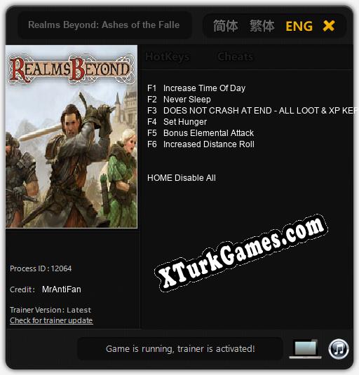 Realms Beyond: Ashes of the Fallen: Trainer’ı (V1.0.15)