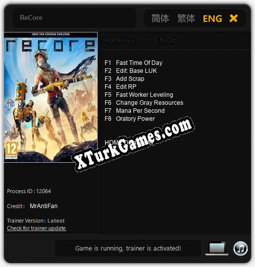 ReCore: Trainer +8 [v1.2]