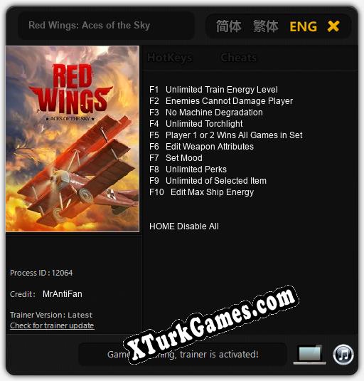 Red Wings: Aces of the Sky: Trainer’ı (V1.0.78)