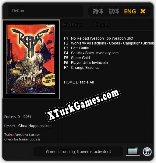 Reflux: Trainer’ı (V1.0.26)