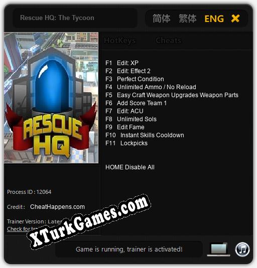 Rescue HQ: The Tycoon: Trainer +11 [v1.7]