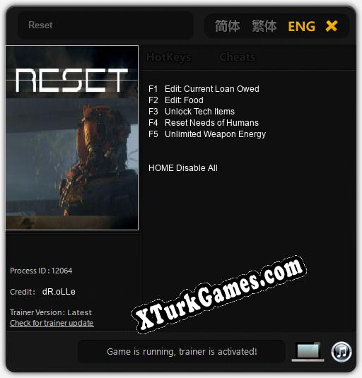 Reset: Trainer +5 [v1.1]