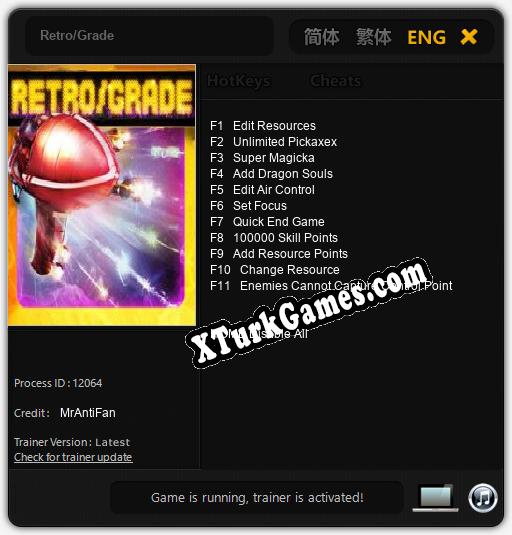 Retro/Grade: Trainer’ı (V1.0.34)