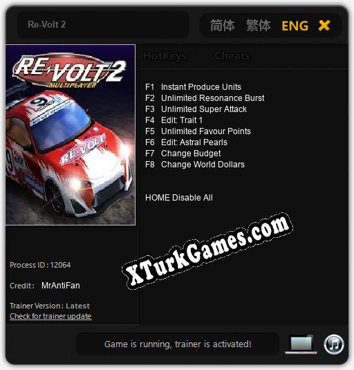 Re-Volt 2: Trainer’ı (V1.0.51)