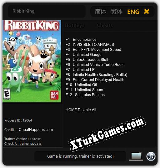 Ribbit King: Trainer’ı (V1.0.78)