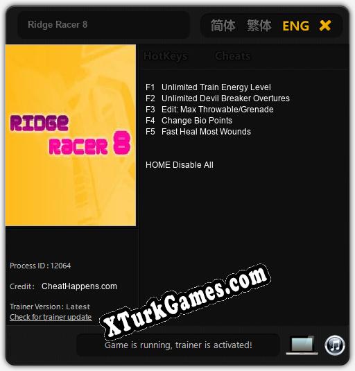 Ridge Racer 8: Cheats, Trainer +5 [CheatHappens.com]