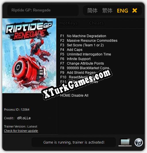 Riptide GP: Renegade: Trainer’ı (V1.0.31)