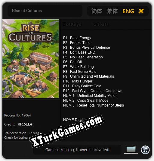 Rise of Cultures: Trainer +15 [v1.6]