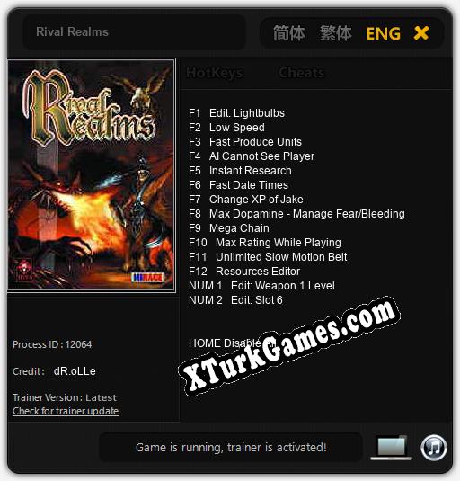 Rival Realms: Trainer’ı (V1.0.66)