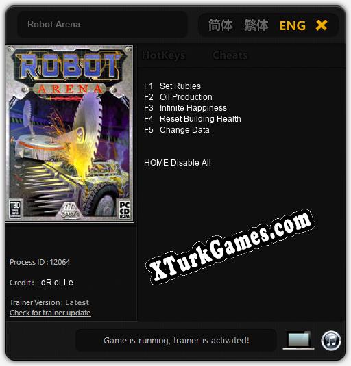 İçin Trainer’ı Çıktı Robot Arena [v1.0.2]