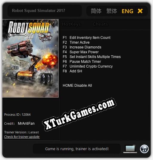 Robot Squad Simulator 2017: Trainer +8 [v1.9]