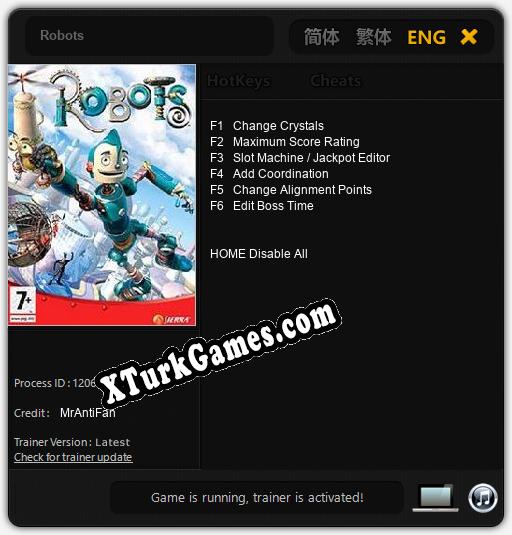Robots: Cheats, Trainer +6 [MrAntiFan]