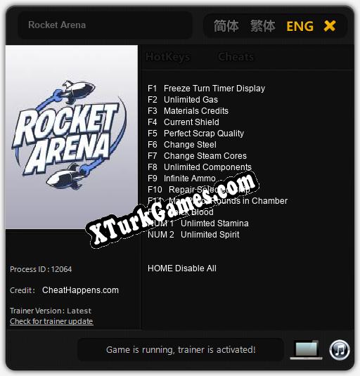 İçin Trainer’ı Çıktı Rocket Arena [v1.0.6]